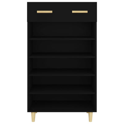 Kenkäkaappi musta 60x35x105 cm tekninen puu