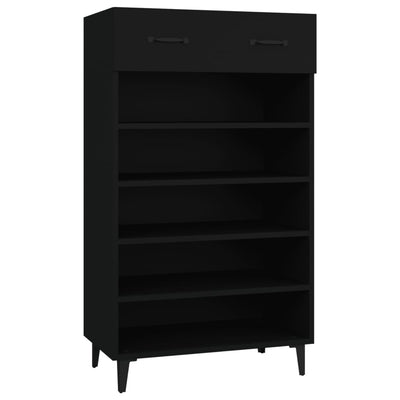 Kenkäkaappi musta 60x35x105 cm tekninen puu