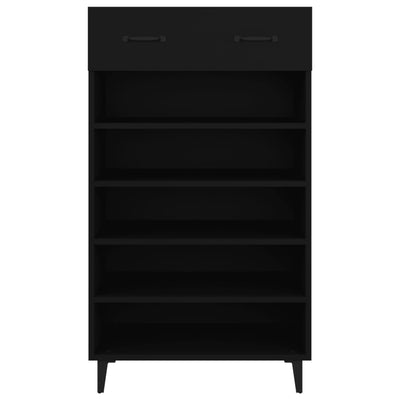 Kenkäkaappi musta 60x35x105 cm tekninen puu