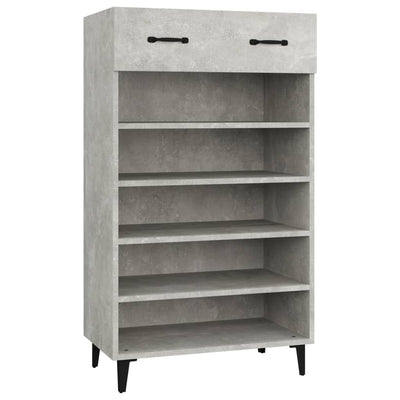 Kenkäkaappi betoninharmaa 60x35x105 cm tekninen puu