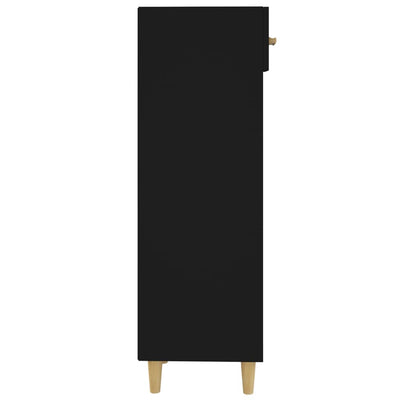 Kenkäkaappi musta 30x35x105 cm tekninen puu