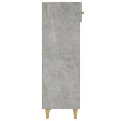 Kenkäkaappi betoninharmaa 30x35x105 cm tekninen puu