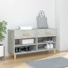 Kenkäkaappi betoninharmaa 102x35x55 cm tekninen puu