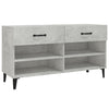 Kenkäkaappi betoninharmaa 102x35x55 cm tekninen puu