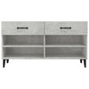 Kenkäkaappi betoninharmaa 102x35x55 cm tekninen puu