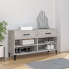 Kenkäkaappi betoninharmaa 102x35x55 cm tekninen puu