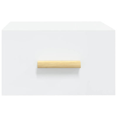Valkoinen seinäkiinnitettävä yöpöytä Bob 35x35x20cm