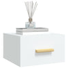 Valkoinen seinäkiinnitettävät yöpöydät Bob 35x35x20cm (2 kpl)