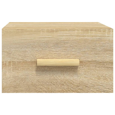 Sonoma-tammi seinäkiinnitettävät yöpöydät Bob 35x35x20cm (2 kpl)
