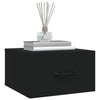 Musta seinäkiinnitettävät yöpöydät Gerardo 35x35x20cm (2 kpl)