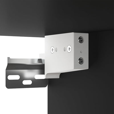 Musta seinäkiinnitettävät yöpöydät Gerardo 35x35x20cm (2 kpl)