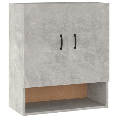 Seinäkaappi betoninharmaa 60x31x70 cm tekninen puu