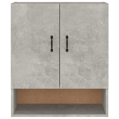 Seinäkaappi betoninharmaa 60x31x70 cm tekninen puu