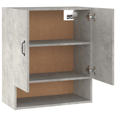 Seinäkaappi betoninharmaa 60x31x70 cm tekninen puu