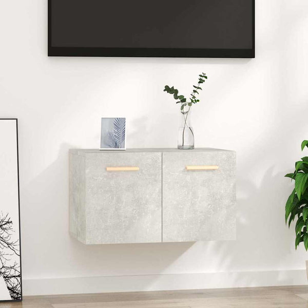 Seinäkaappi betoninharmaa 60x36,5x35 cm tekninen puu