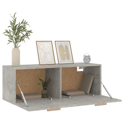 Seinäkaappi betoninharmaa 100x36,5x35 cm tekninen puu