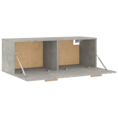Seinäkaappi betoninharmaa 100x36,5x35 cm tekninen puu