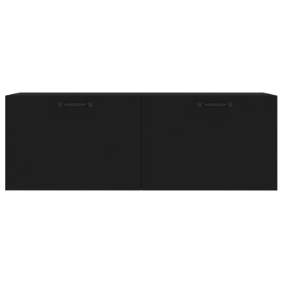 Seinäkaappi musta 100x36,5x35 cm tekninen puu