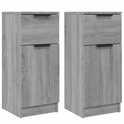 Senkit 2 kpl harmaa Sonoma 30x30x70 cm tekninen puu