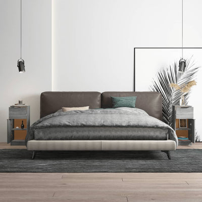 Harmaa senkit Gombos 30x30x70cm (2 kpl puinen)