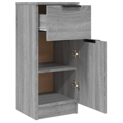 Senkit 2 kpl harmaa Sonoma 30x30x70 cm tekninen puu