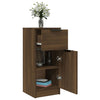 Senkit 2 kpl ruskea tammi 30x30x70 cm tekninen puu