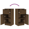 Senkit 2 kpl ruskea tammi 30x30x70 cm tekninen puu