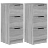 Senkit 2 kpl harmaa Sonoma 30x30x70 cm tekninen puu
