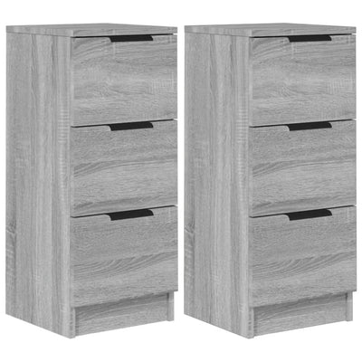 Senkit 2 kpl harmaa Sonoma 30x30x70 cm tekninen puu