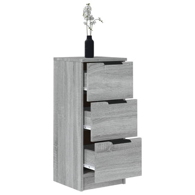 Senkit 2 kpl harmaa Sonoma 30x30x70 cm tekninen puu