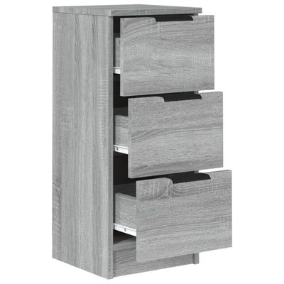 Senkit 2 kpl harmaa Sonoma 30x30x70 cm tekninen puu