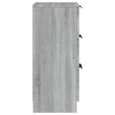 Senkit 2 kpl harmaa Sonoma 30x30x70 cm tekninen puu