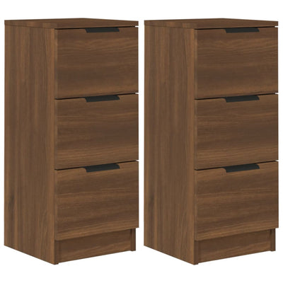 Senkit 2 kpl ruskea tammi 30x30x70 cm tekninen puu