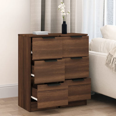 Senkit 2 kpl ruskea tammi 30x30x70 cm tekninen puu