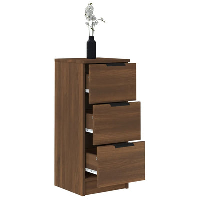 Senkit 2 kpl ruskea tammi 30x30x70 cm tekninen puu