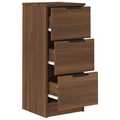 Senkit 2 kpl ruskea tammi 30x30x70 cm tekninen puu