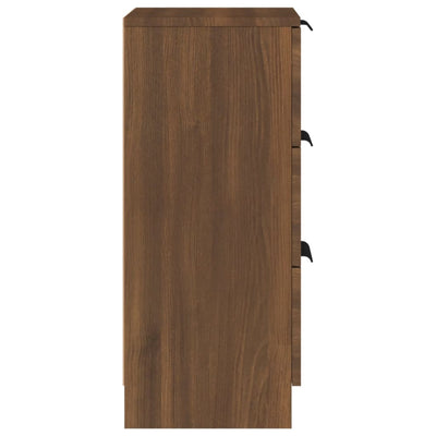 Senkit 2 kpl ruskea tammi 30x30x70 cm tekninen puu