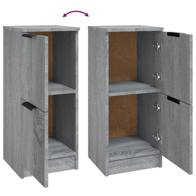 Senkit 2 kpl harmaa Sonoma 30x30x70 cm tekninen puu