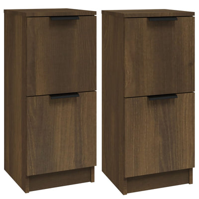 Senkit 2 kpl ruskea tammi 30x30x70 cm tekninen puu