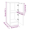 Senkit 2 kpl ruskea tammi 30x30x70 cm tekninen puu