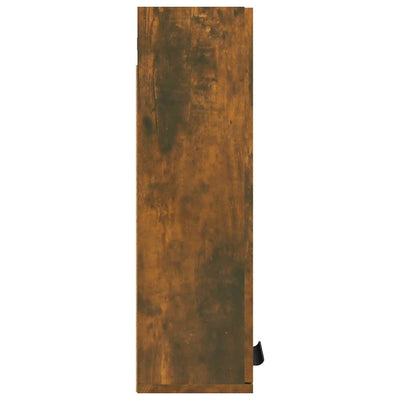 Seinäkiinnitettävä kylpyhuoneen kaappi savutammi 32x20x67 cm