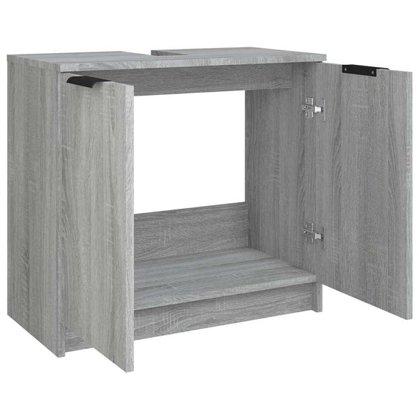 Kylpyhuoneen kaappi harmaa Sonoma 64,5x33,5x59 cm tekninen puu