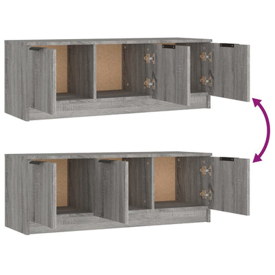 TV-taso harmaa Sonoma 102x35x36,5 cm tekninen puu