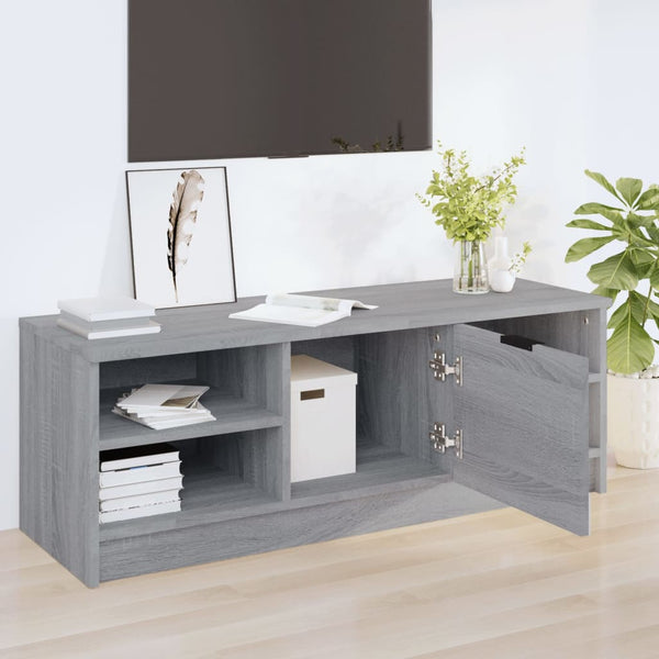 TV-taso harmaa Sonoma 102x35,5x36,5 cm tekninen puu