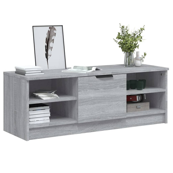 TV-taso harmaa Sonoma 102x35,5x36,5 cm tekninen puu