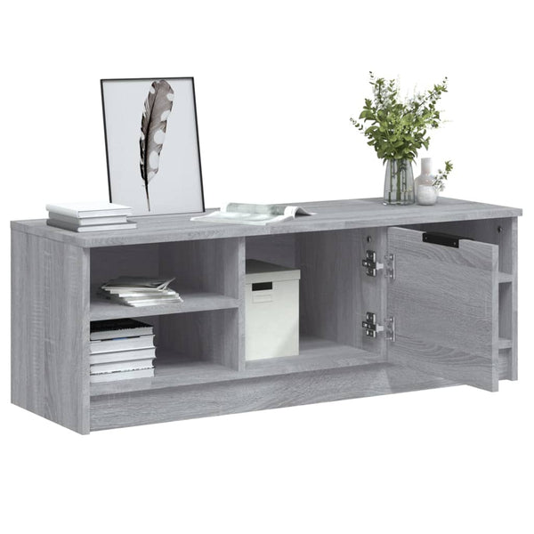 TV-taso harmaa Sonoma 102x35,5x36,5 cm tekninen puu