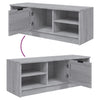 TV-taso harmaa Sonoma 102x35,5x36,5 cm tekninen puu