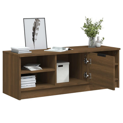 TV-taso ruskea tammi 102x35,5x36,5 cm tekninen puu