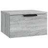 Seinäkiinnitettävät yöpöydät 2 kpl harmaa Sonoma 34x30x20 cm