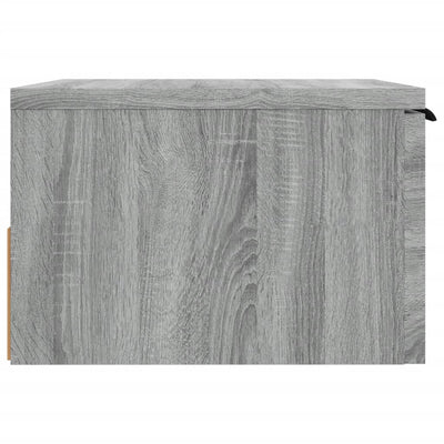 Seinäkiinnitettävät yöpöydät 2 kpl harmaa Sonoma 34x30x20 cm